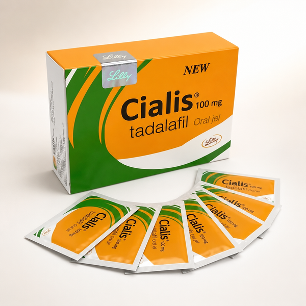 Cialis 7x100 mg żel doustny pudełko