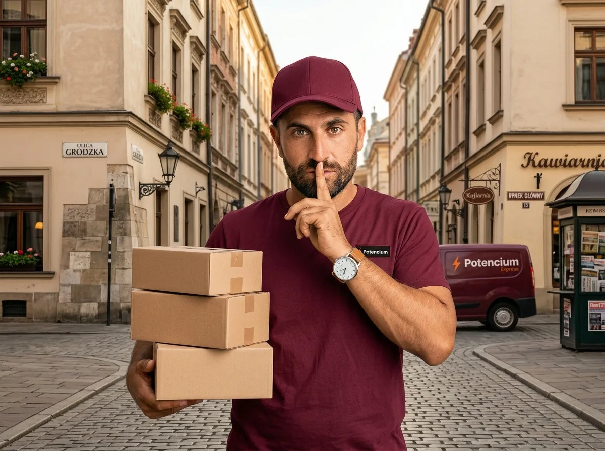 Dyskretna dostawa — kurier Potencium
